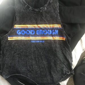 Graphic muscle tank top